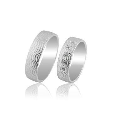 Beelo Gold 14K Altın 6 mm Alyans İkili Set Yüzük