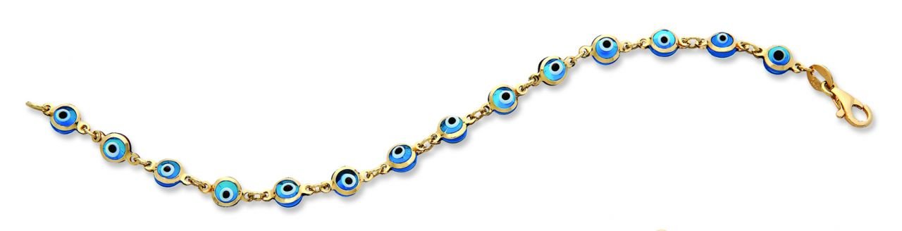Beelo Gold 14K Altın Çocuk Nazar Bileklik CMK055