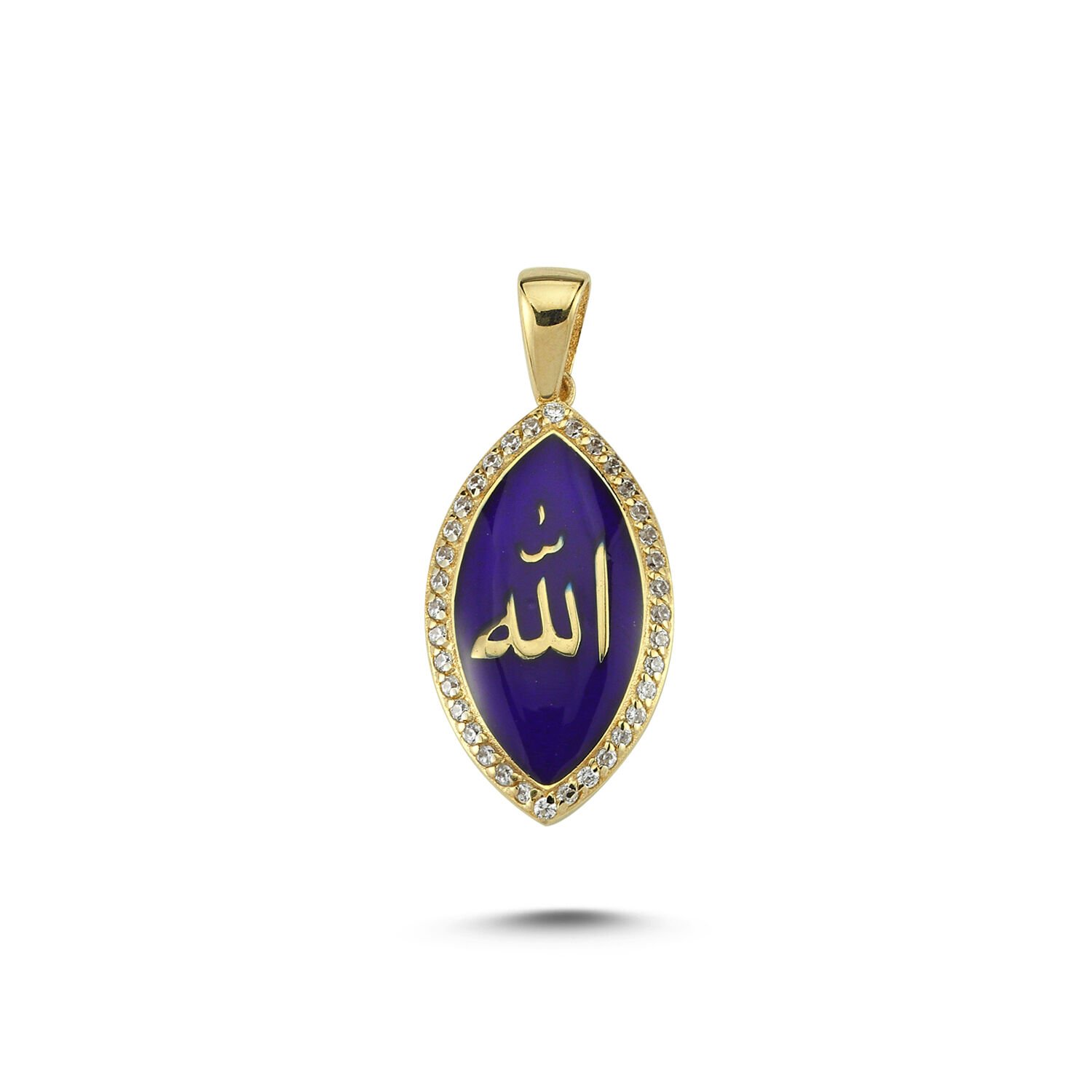 Beelo Gold 14K Altın Mineli Allah Yazılı Kolye Ucu
