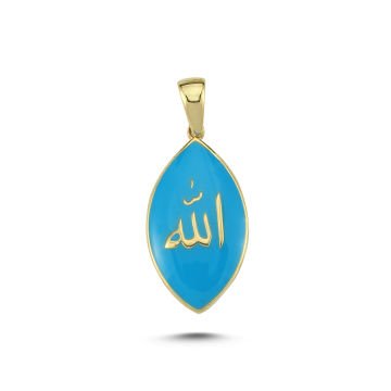 Beelo Gold 14K Altın Mineli Allah Yazılı Kolye Ucu