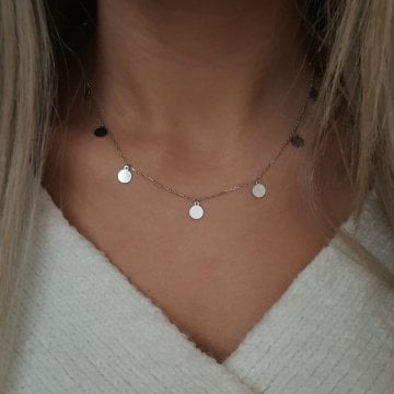 Beelo Silver 925K Gümüş Pul Kolye