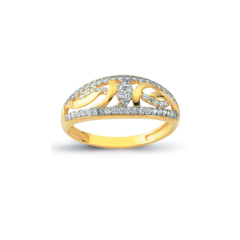 Beelo Gold 14K Altın Tasarım Yüzük BGAZ306