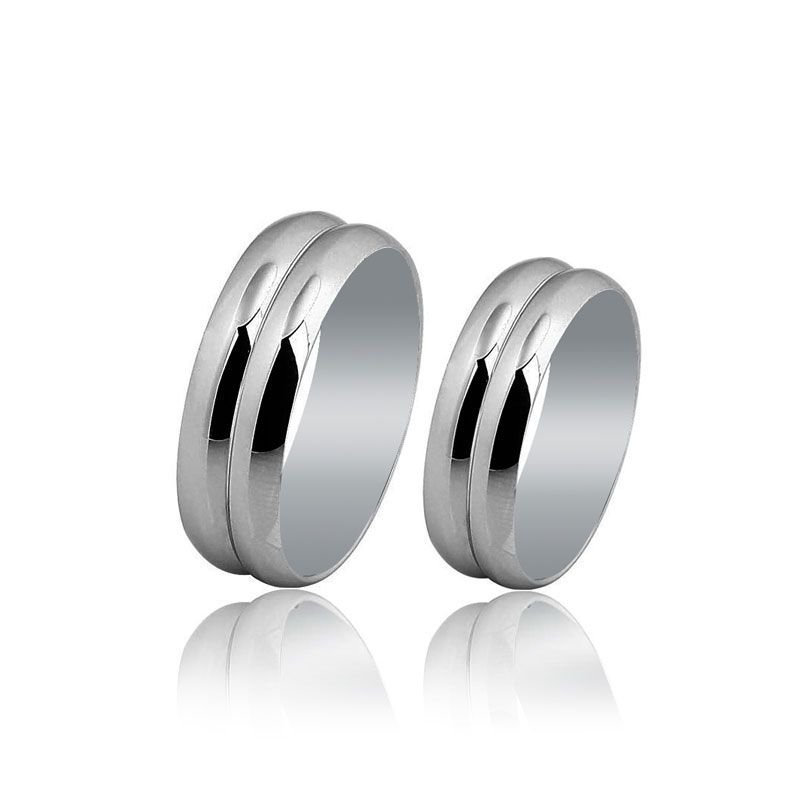 Beelo Gold 14K Altın 7 mm Alyans İkili Set Yüzük