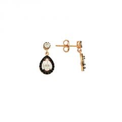 Beelo Gold 14K  Zirkon Damla  Altın Küpe