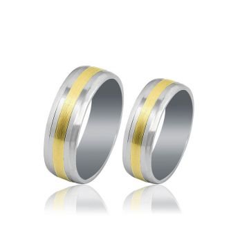 Beelo Gold 14K Altın 7 mm Alyans İkili Set Yüzük