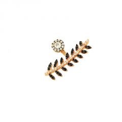Beelo Gold 14K Altın Tek Tasarım Yaprak  Küpe