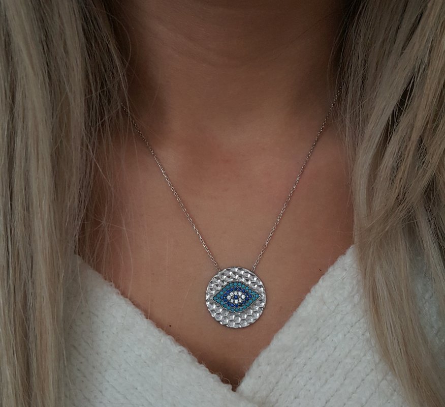 Beelo Silver 925K Gümüş Nazar Göz Kolye