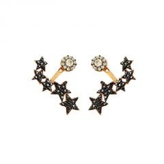 Beelo Gold 14K Altın Zirkon Tasarım Yıldız Küpe
