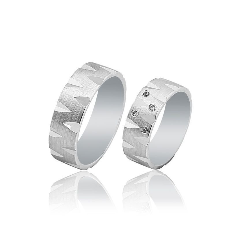 Beelo Gold 14K Altın 7 mm Alyans İkili Set Yüzük