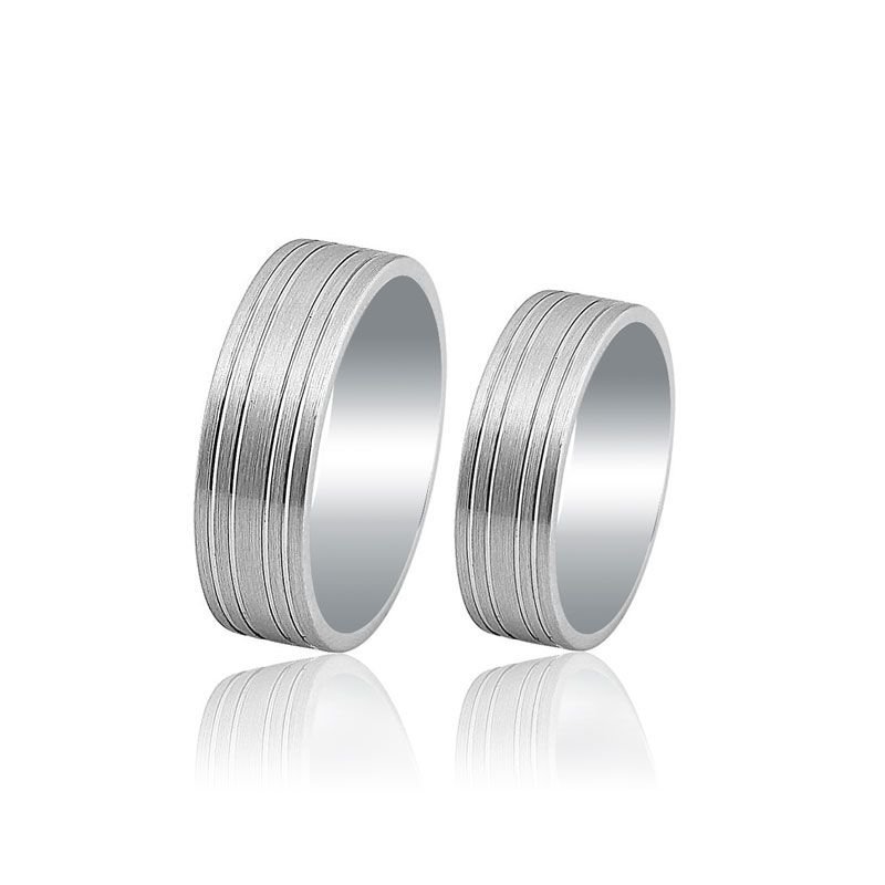 Beelo Gold 14K Altın 7 mm Alyans İkili Set Yüzük