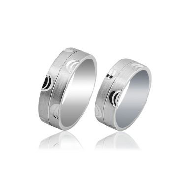 Beelo Gold 14K Altın 7 mm Alyans İkili Set Yüzük