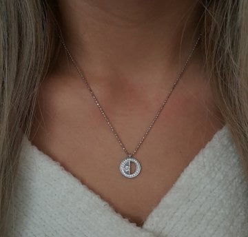 Beelo Silver 925K Gümüş Plaka Kolye