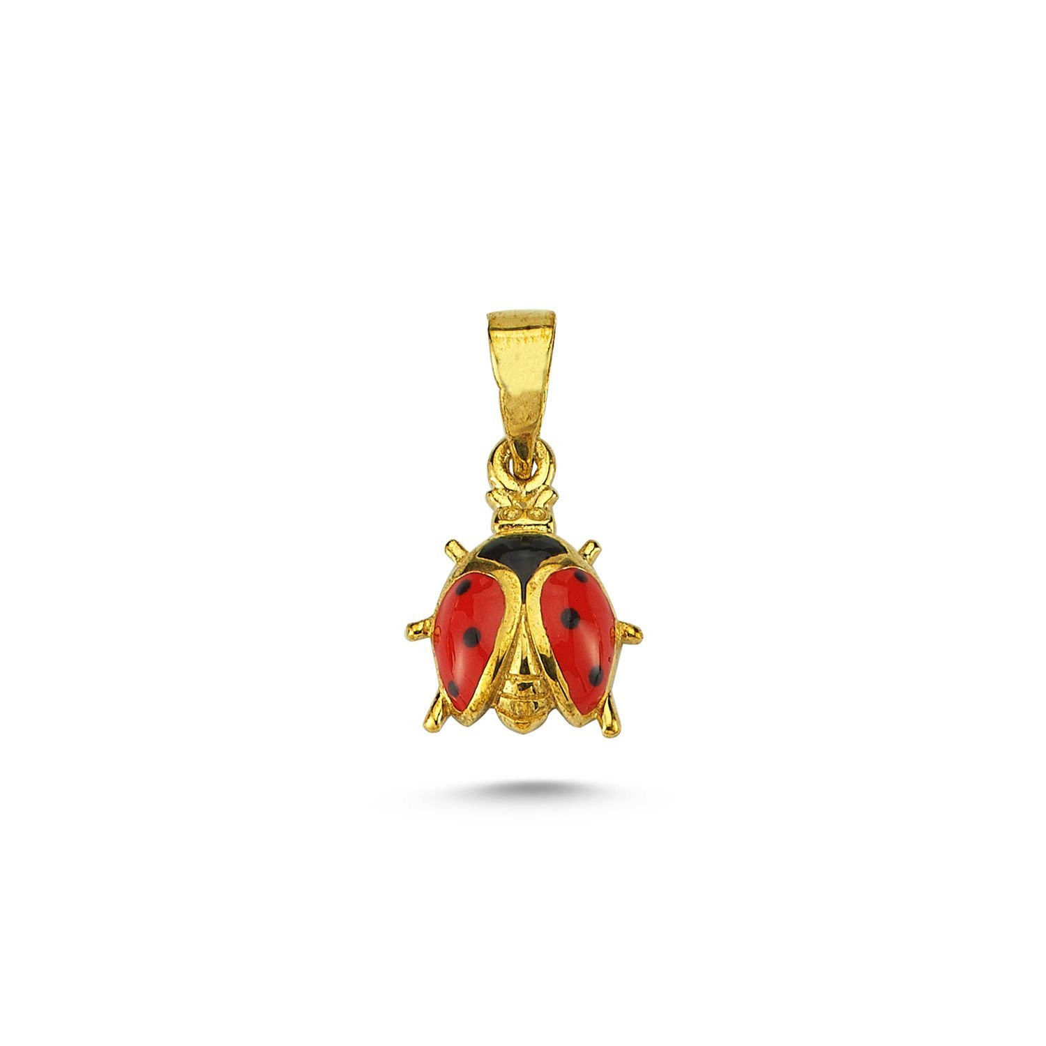 Beelo Gold 14K Altın Uğur Böceği Şans Kolye Ucu