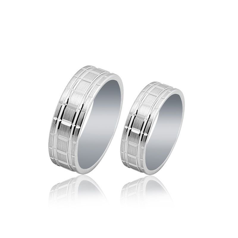 Beelo Gold 14K Altın 7 mm Alyans İkili Set Yüzük