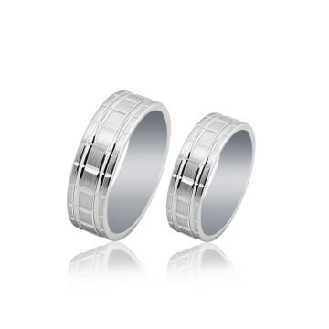 Beelo Gold 14K Altın 7 mm Alyans İkili Set Yüzük