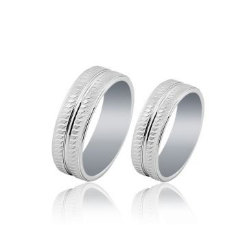 Beelo Gold 14K Altın 7 mm Alyans İkili Set Yüzük