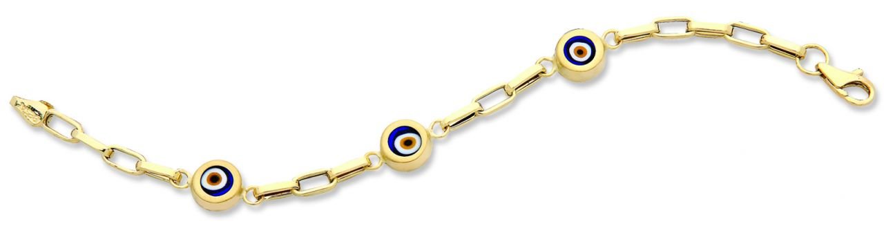 Beelo Gold 14K Altın Çocuk Nazar Bileklik CSR006
