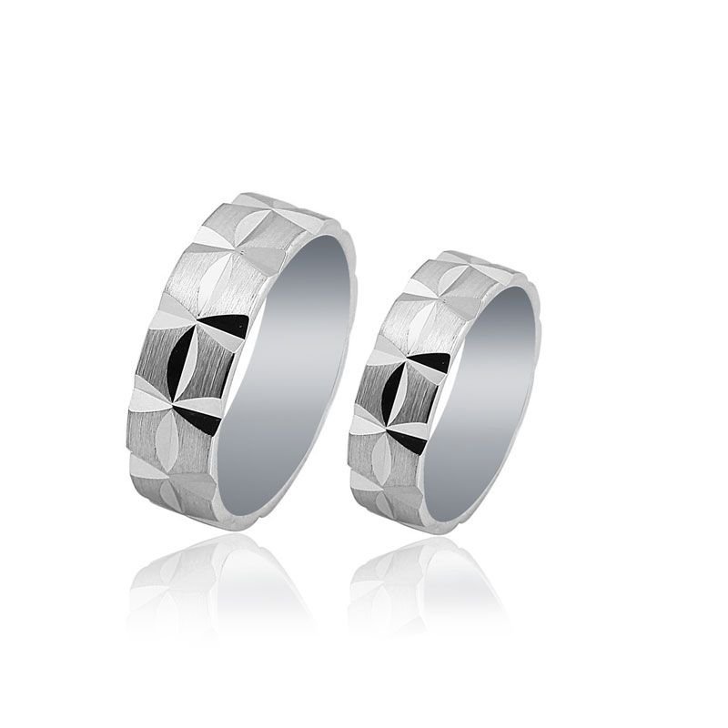 Beelo Gold 14K Altın 7 mm Alyans İkili Set Yüzük