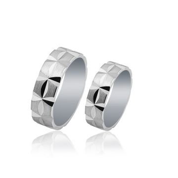 Beelo Gold 14K Altın 7 mm Alyans İkili Set Yüzük