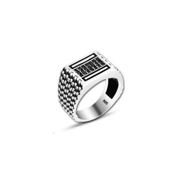 Beelo Silver 925K Gümüş Siyah Zirkon Taşlı Yüzük