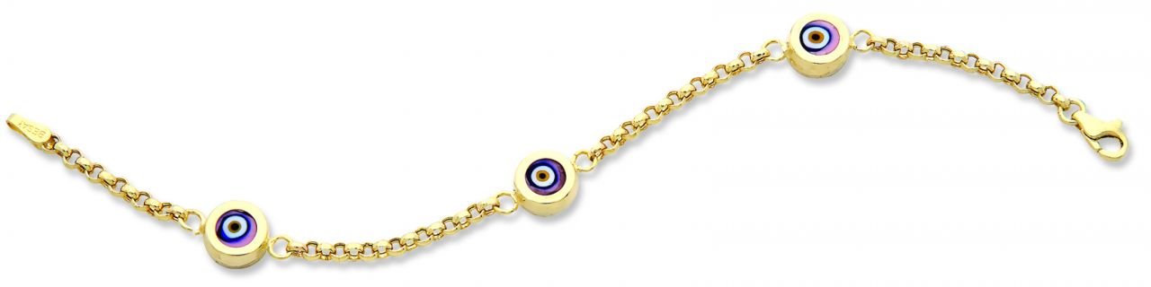 Beelo Gold 14K Altın Çocuk Nazar Bileklik CSR011