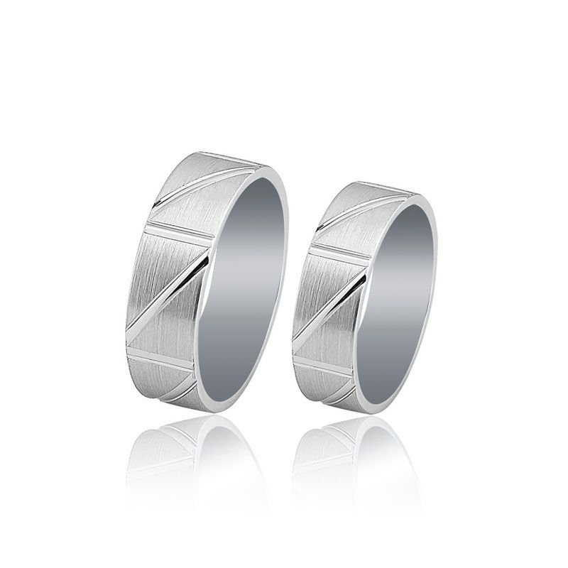 Beelo Gold 14K Altın 7 mm Alyans İkili Set Yüzük