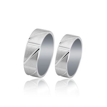 Beelo Gold 14K Altın 7 mm Alyans İkili Set Yüzük