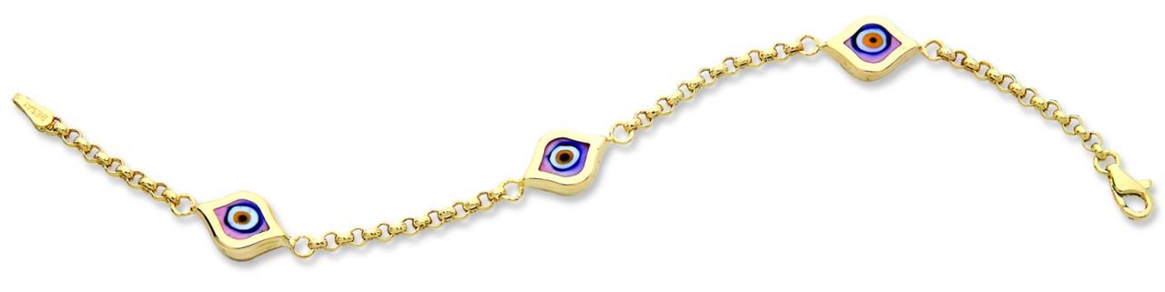 Beelo Gold 14K Altın Çocuk Nazar Bileklik CSR014