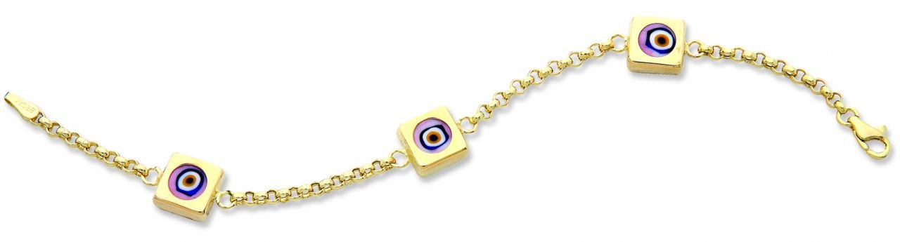 Beelo Gold 14K Altın Çocuk Nazar Bileklik CSR015