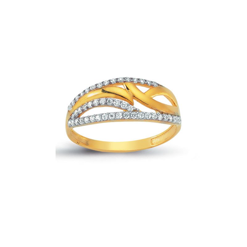 Beelo Gold 14K Altın Tasarım Yüzük BGAZ337