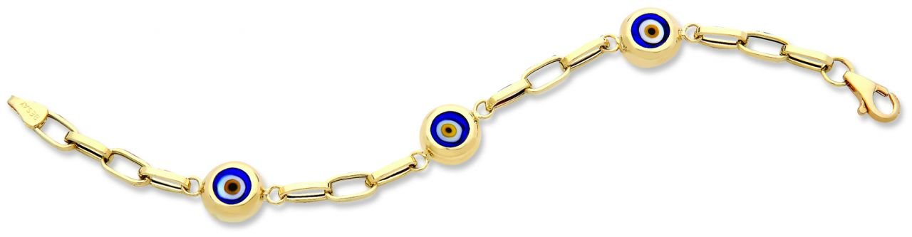 Beelo Gold 14K Altın Çocuk Nazar Bileklik CSR018