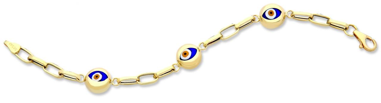 Beelo Gold 14K Altın Çocuk Nazar Bileklik CSR019