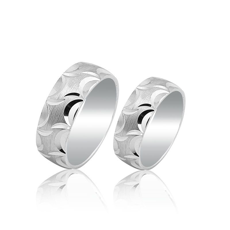 Beelo Gold 14K Altın 7 mm Alyans İkili Set Yüzük
