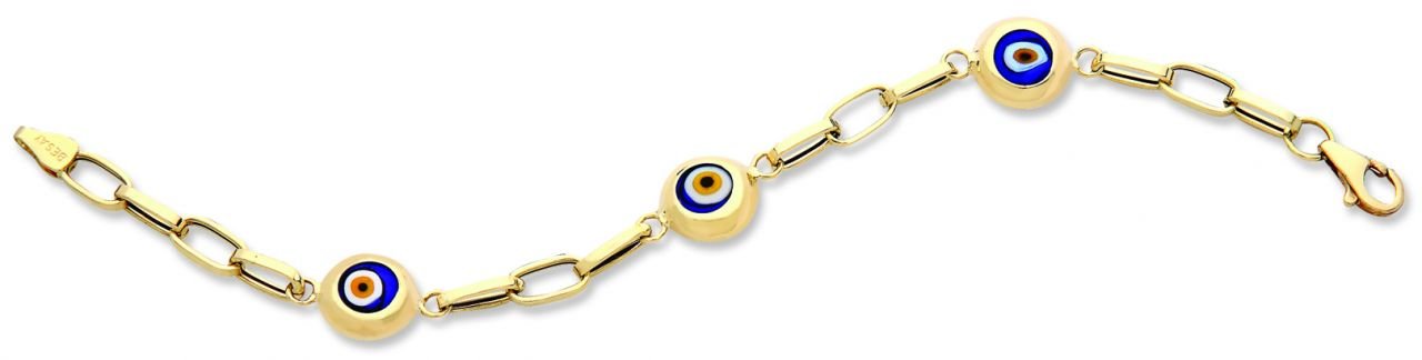Beelo Gold 14K Altın Çocuk Nazar Bileklik CSR022
