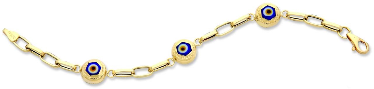 Beelo Gold 14K Altın Çocuk Nazar Bileklik CSR023