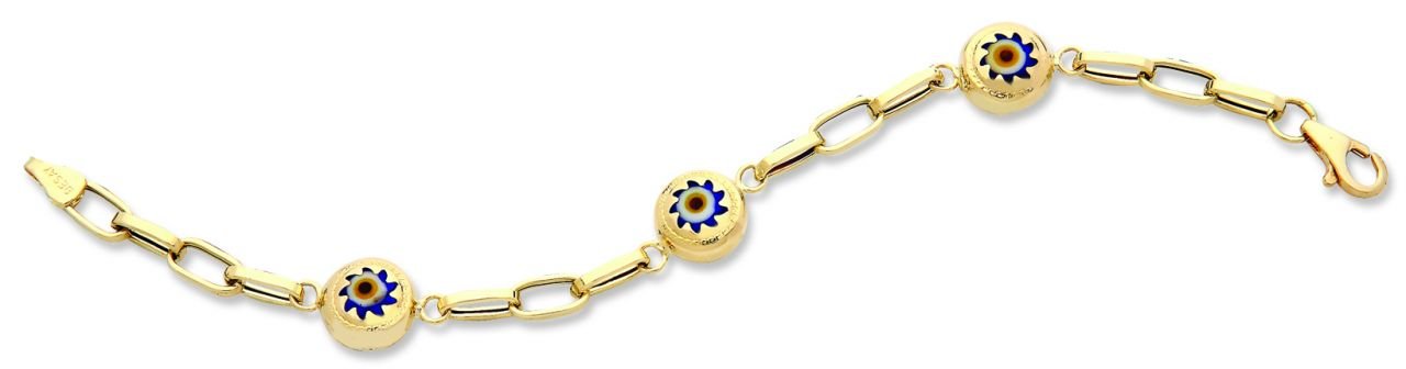 Beelo Gold 14K Altın Deniz Yıldızı Çocuk Nazar Bileklik CSR025