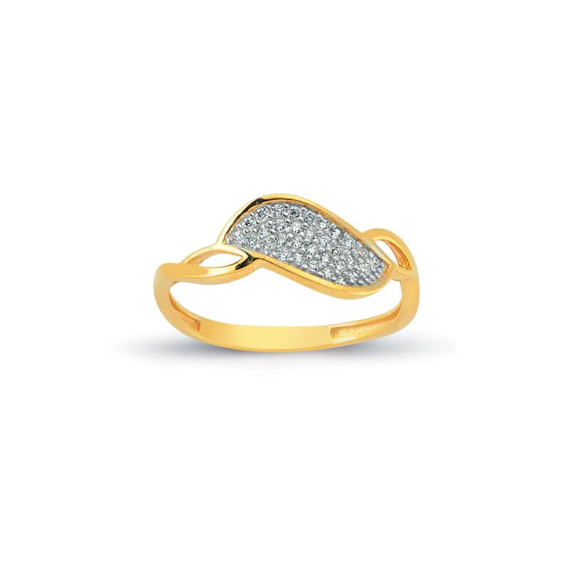 Beelo Gold 14K Altın Tasarım Yüzük BGAZ349