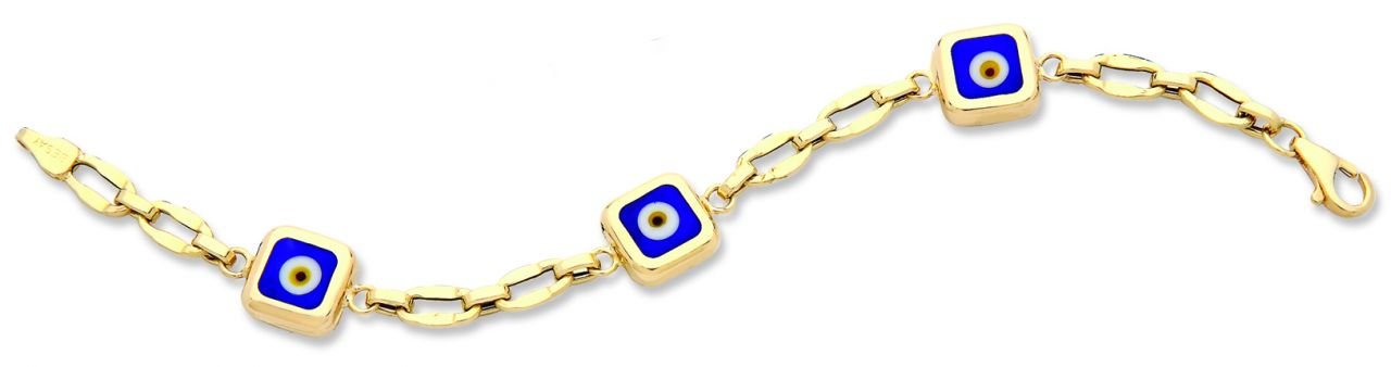Beelo Gold 14K Altın Çocuk Nazar Bileklik CSR031