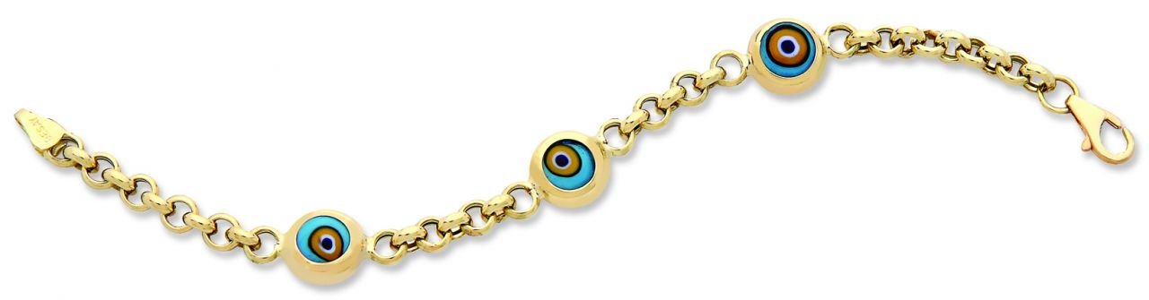 Beelo Gold 14K Altın Çocuk Nazar Bileklik CSR039