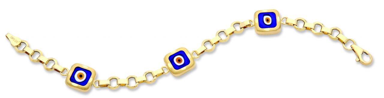 Beelo Gold 14K Altın Çocuk Nazar Bileklik CSR041