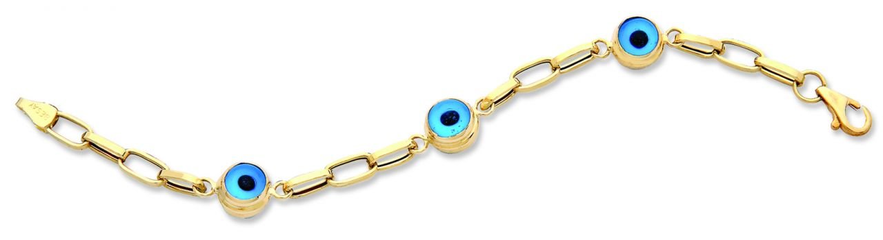 Beelo Gold 14K Altın Çocuk Nazar Bileklik CSR042