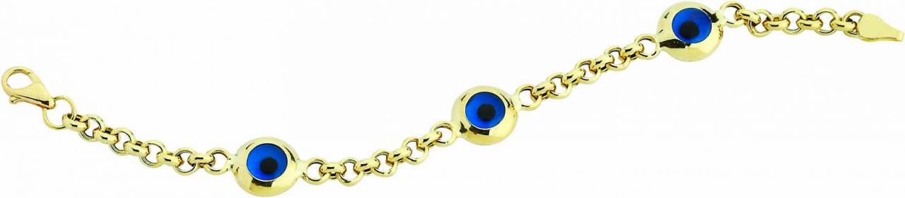 Beelo Gold 14K Altın Çocuk Nazar Bileklik CSR048