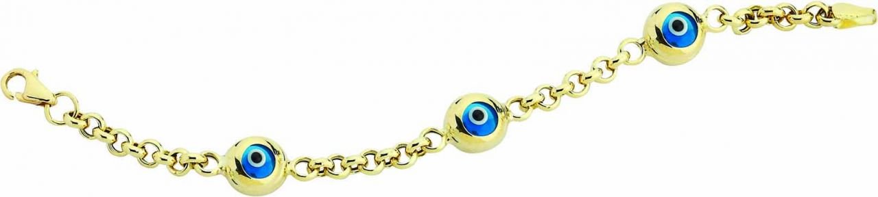 Beelo Gold 14K Altın Çocuk Nazar Bileklik CSR052