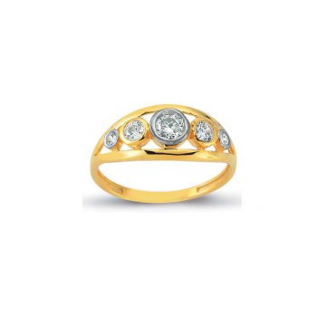 Beelo Gold 14K Altın Tasarım Yüzük BGAZ376