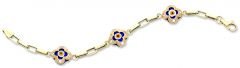 Beelo Gold 14K Altın Yonca Çocuk Nazar Bileklik CT002
