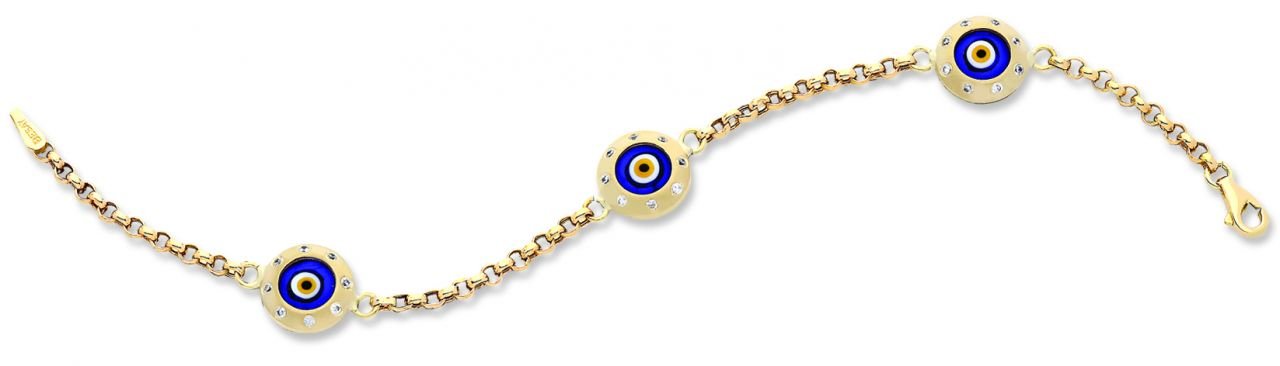 Beelo Gold 14K Altın Çocuk Nazar Bileklik CT007