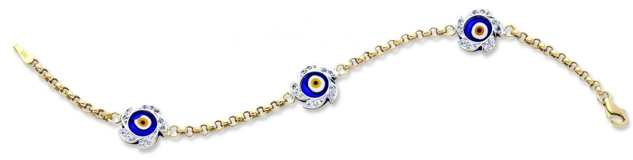 Beelo Gold 14K Altın Çocuk Nazar Bileklik CT010