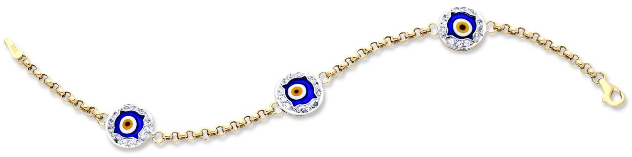 Beelo Gold 14K Altın Çocuk Nazar Bileklik CT013