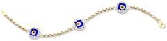 Beelo Gold 14K Altın Çocuk Nazar Bileklik CT013