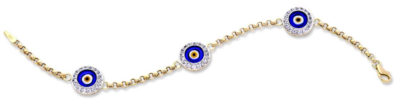 Beelo Gold 14K Altın Çocuk Nazar Bileklik CT014
